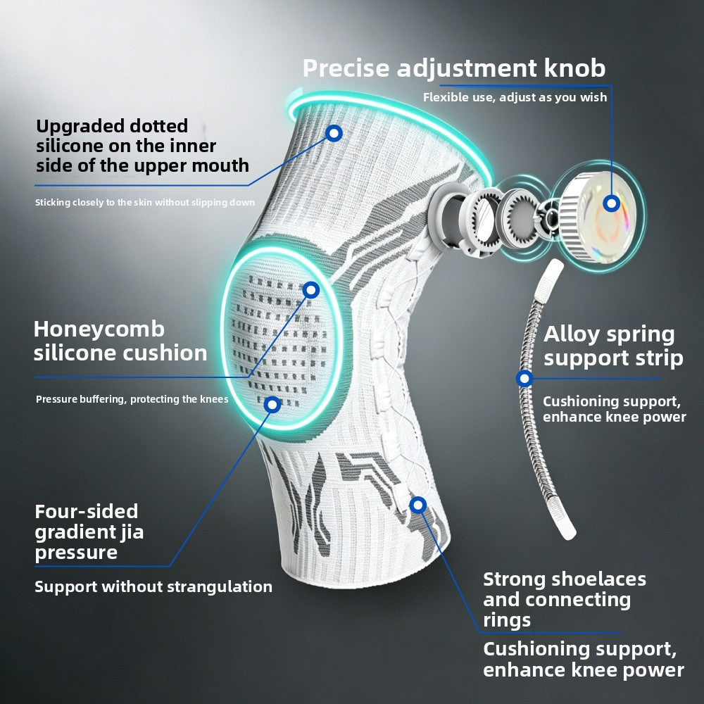 Adjustable Sports Knee Pads with Silicone Grip